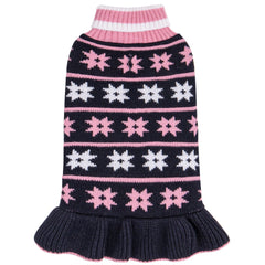 KYEESE sudadera para perros pequeños con copos de nieve en azul navy, talla XS