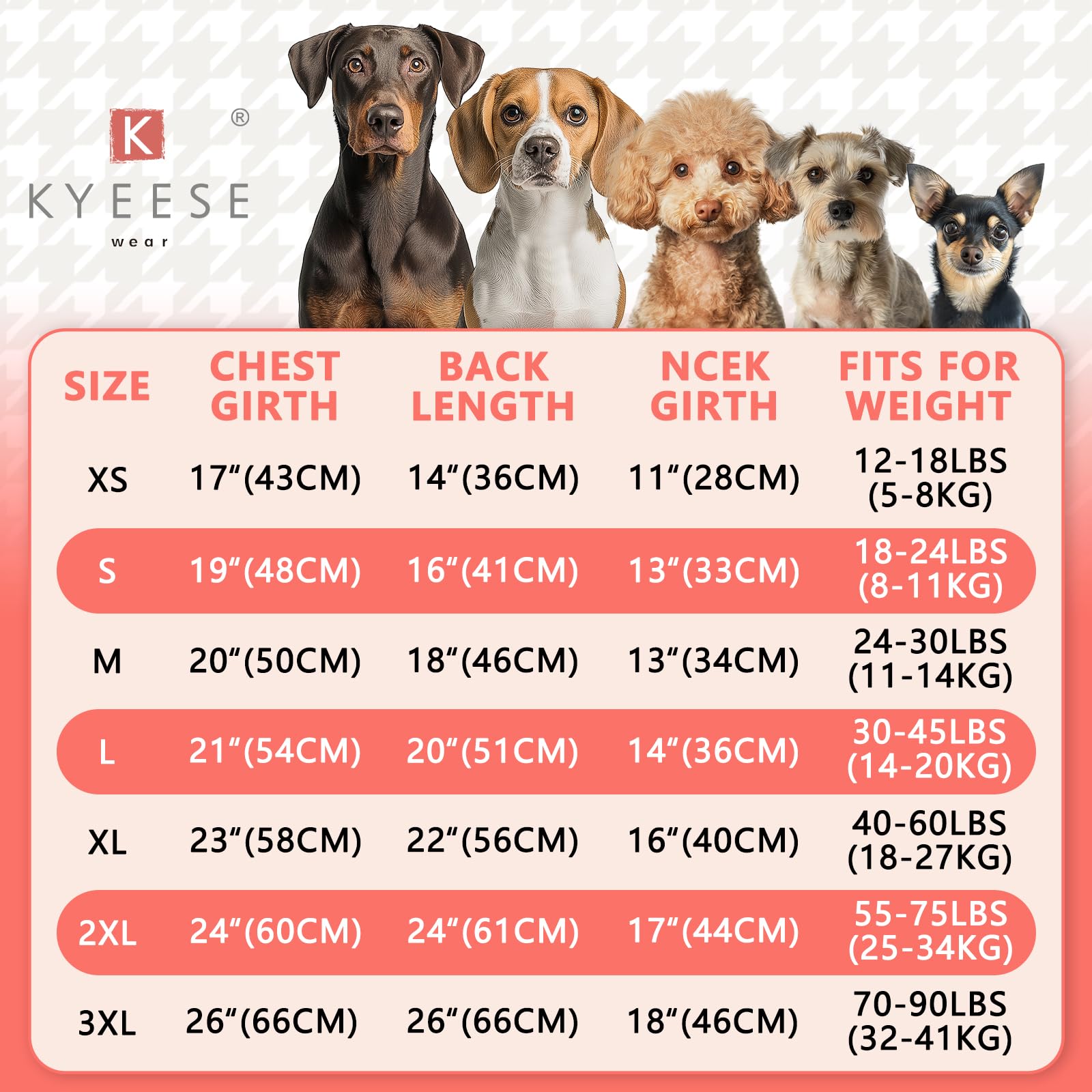 KYEESE suéter con hilo reflectante para perro, mejora visibilidad nocturna.
