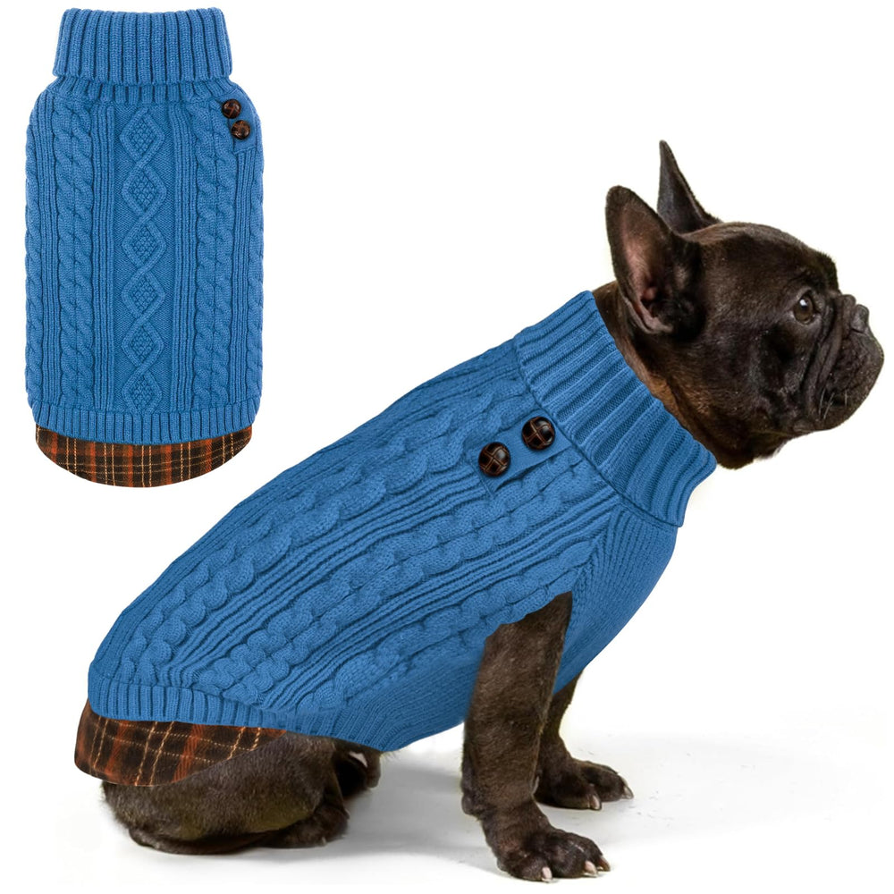 KYEESE perro sueter cuello tortuga grueso para mantener el calor en otoño