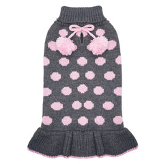 KYEESE suéter vestido con cuello alto para perro, mantiene el calor durante paseos.