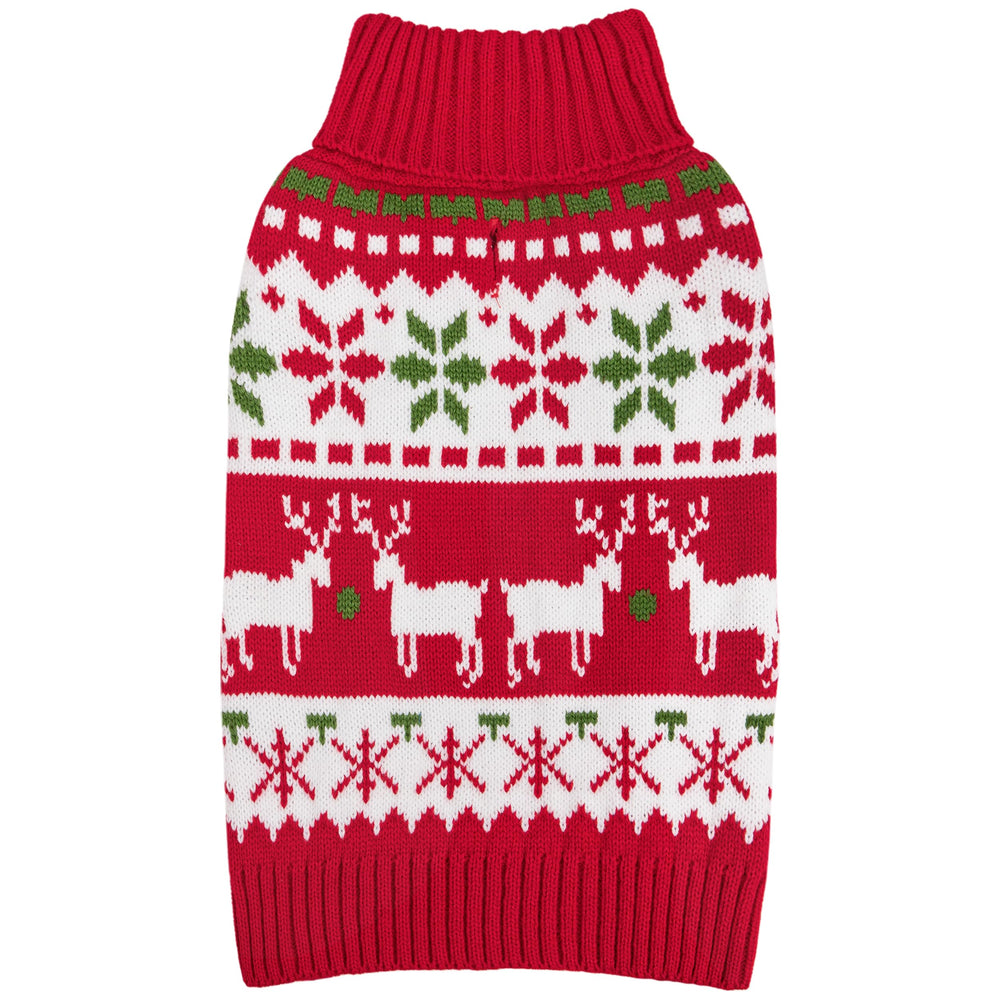 KYEESE suéter navideño para perros con copos y renos, ideal para fotos festivas.