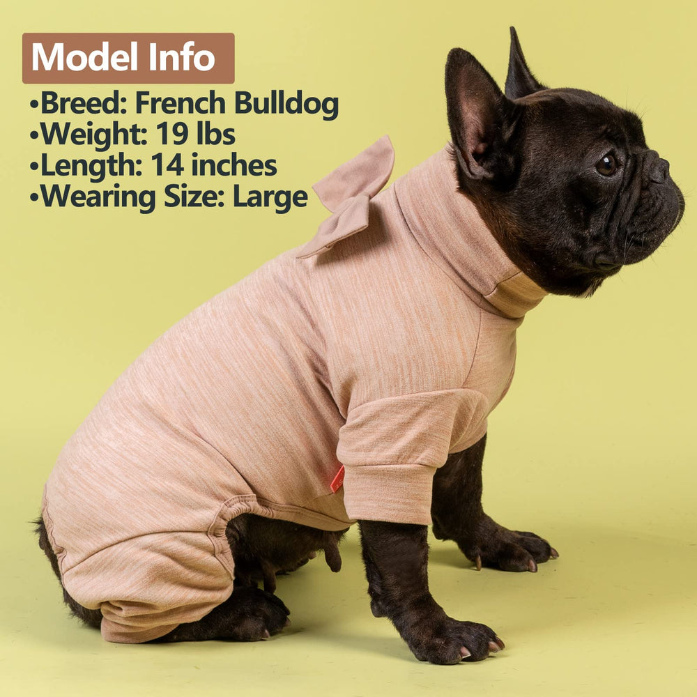 Pijama KYEESE para perro, corte alto en vientre y diseño elástico para movilidad.