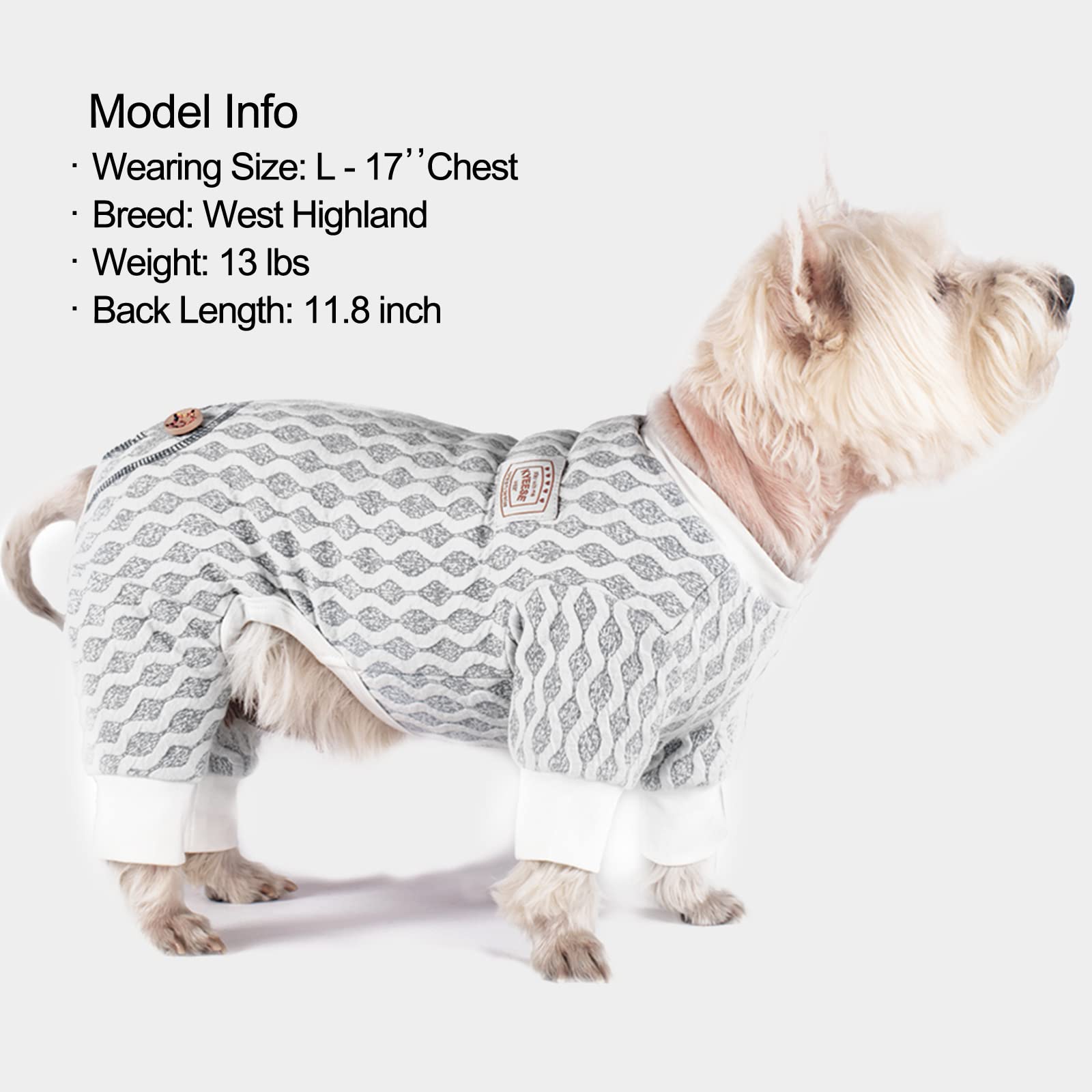 Pijama KYEESE para perro, lavable a máquina, secado al aire.