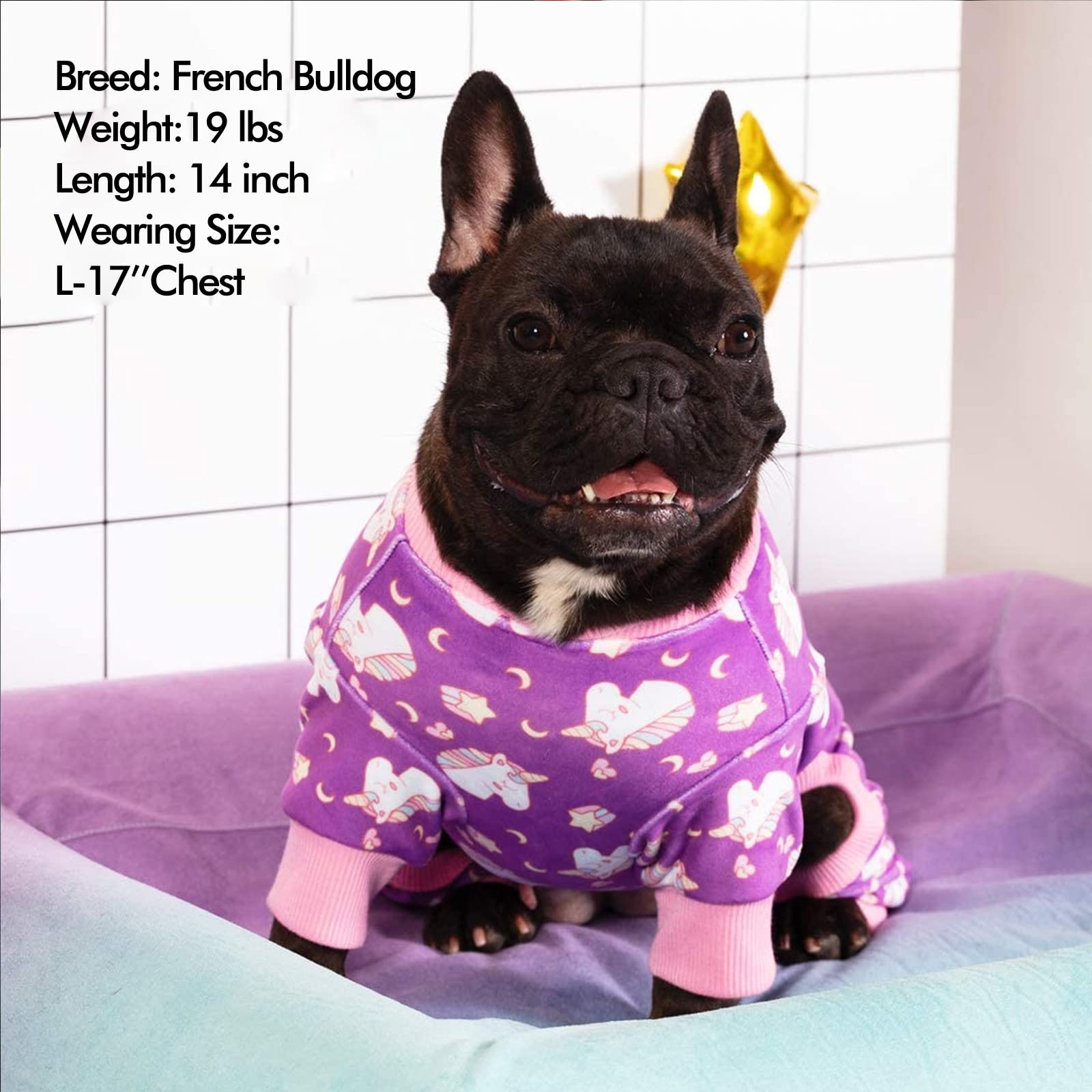 Pijama KYEESE unicornio morado, opción cálida para días fríos.