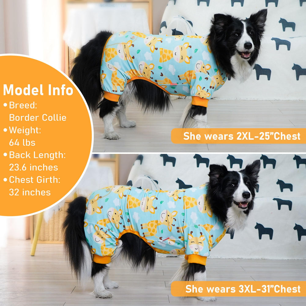 KYEESE Pijama perro diseño entrada por la cabeza: fácil de colocar.