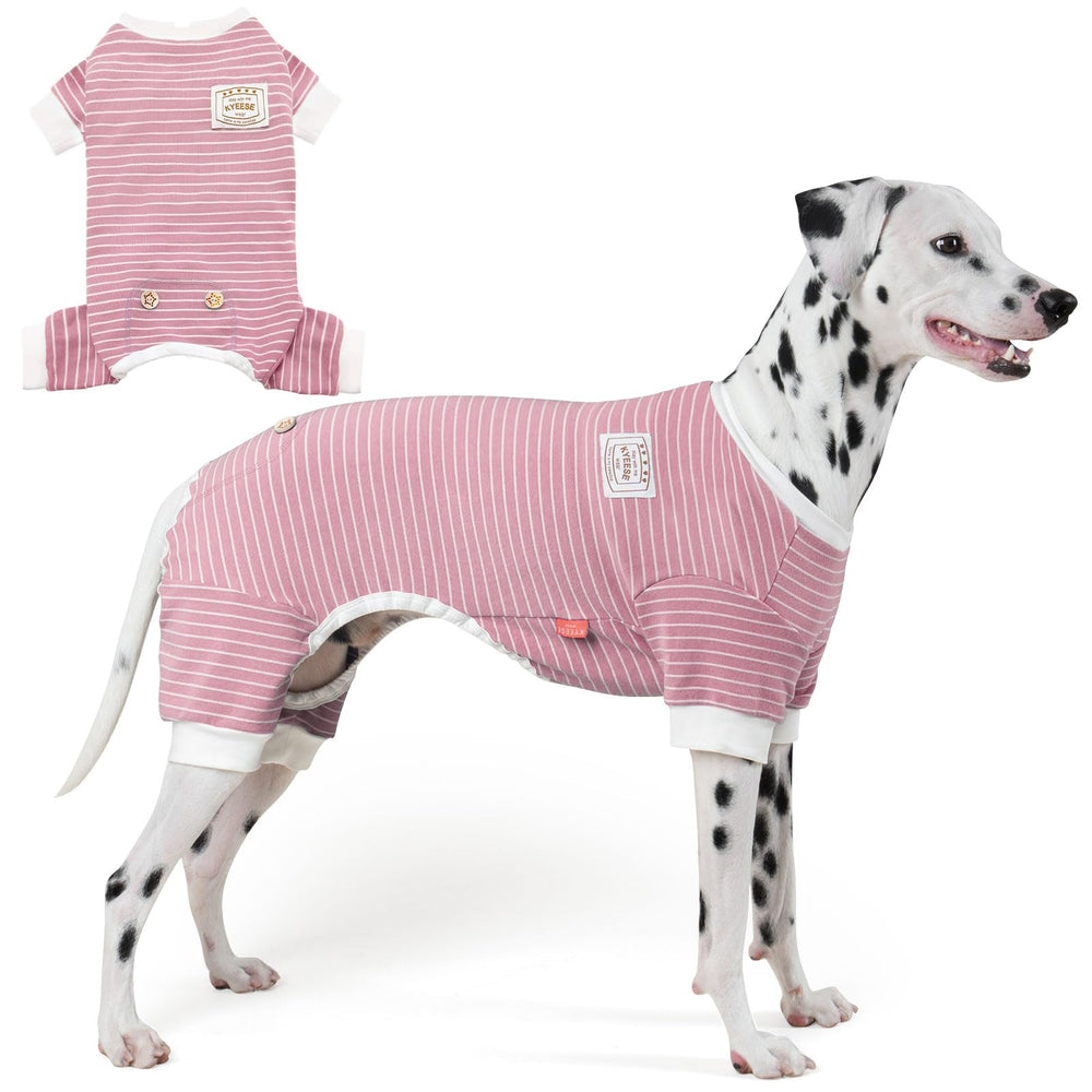 KYEESE pijama perro rayas frente, ajuste cómodo para dormir.