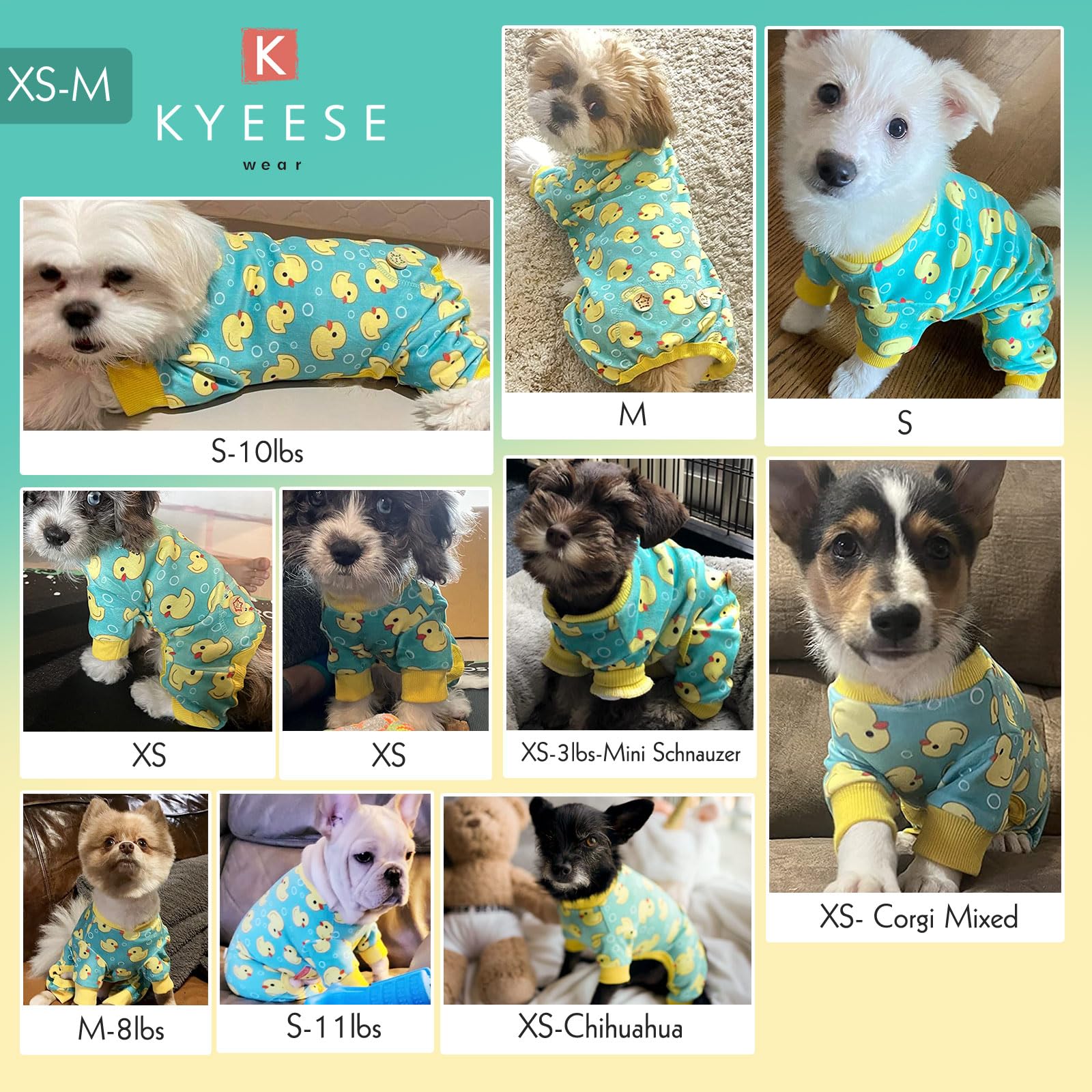 KYEESE pijamas perro cobertura piel para piel sensible