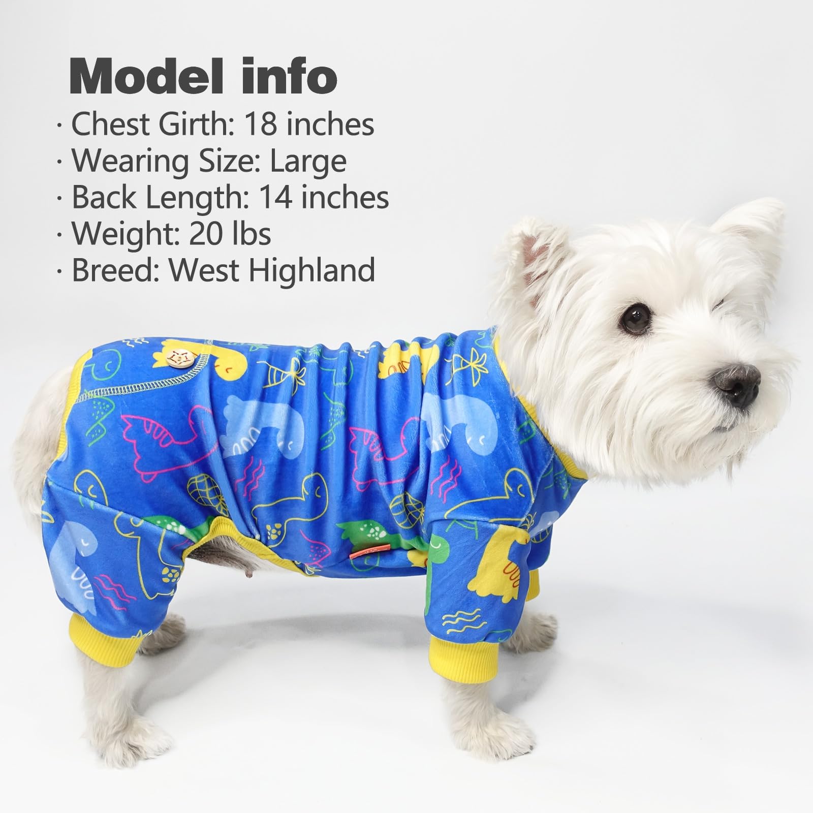 KYEESE pijamas para perros pequeños, material suave que acompaña sus momentos de descanso.
