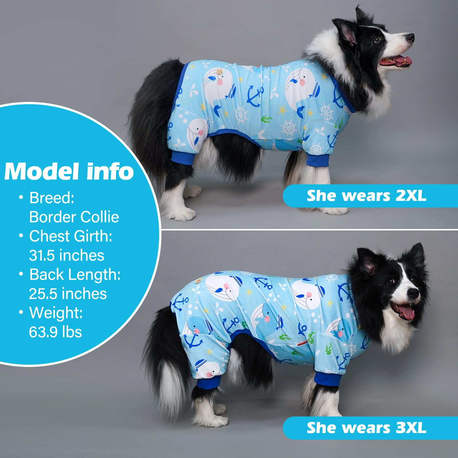 KYEESE pijama perro diseño sin cierre facilita ponérselo.