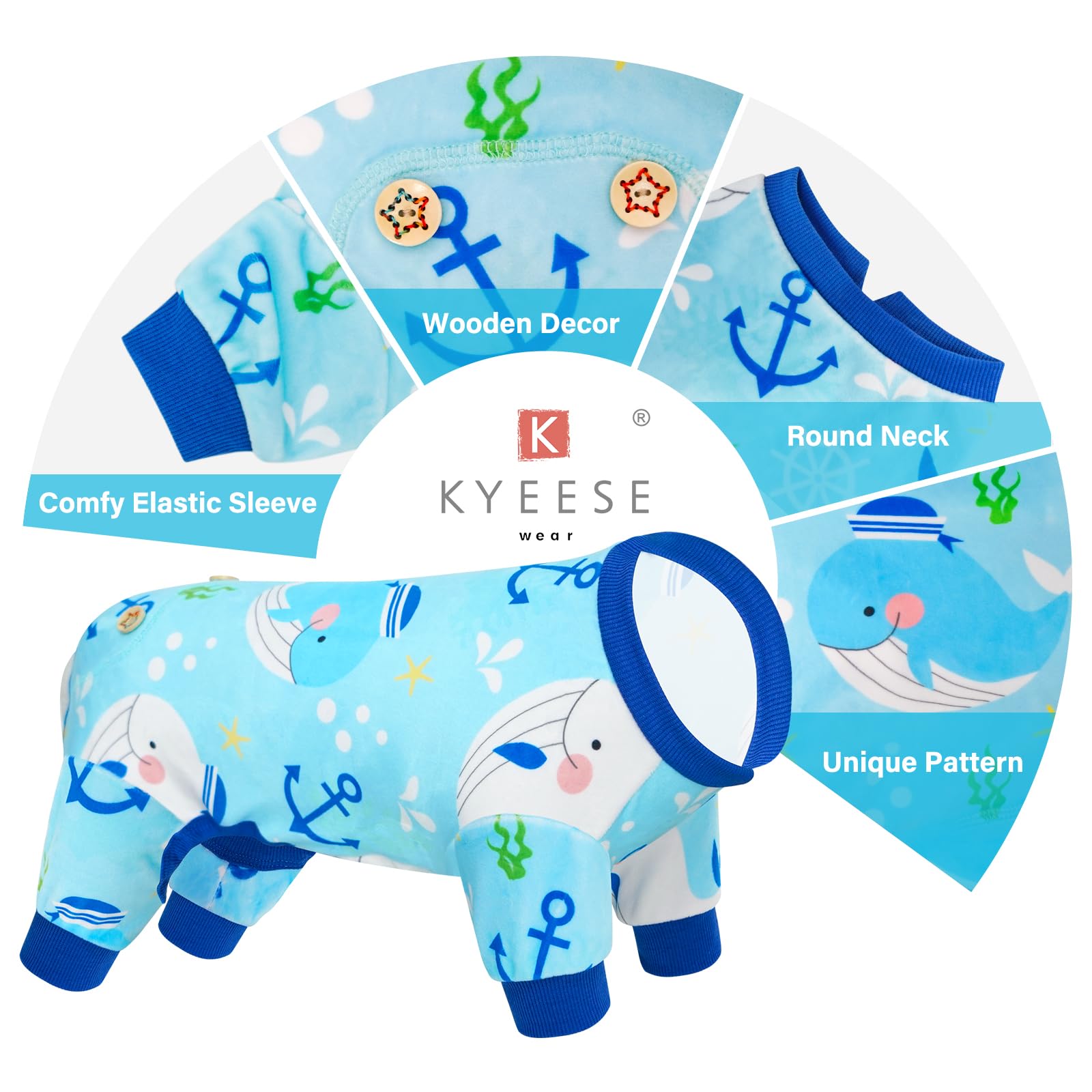 KYEESE pijama perro estilo casual para uso diario.