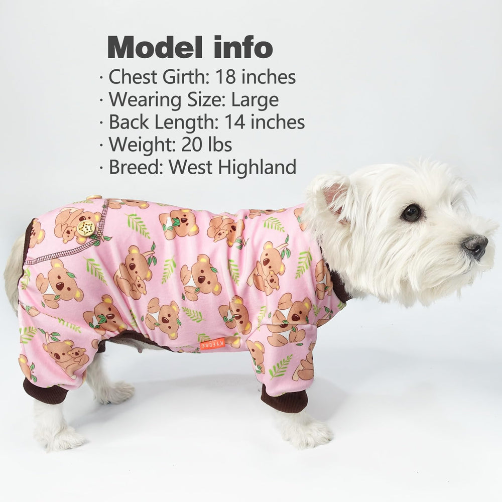 KYEESE pijamas para perros, koala durabilidad al lavado, mantiene forma.