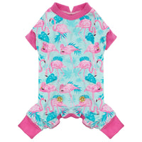 Pijamas KYEESE para perro con terciopelo y flamenco, cómodo para noches frías.