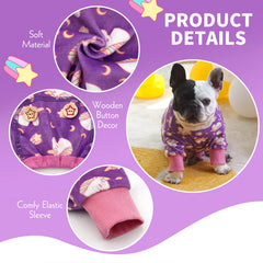 KYEESE pijamas de perro veludo suave, tacto cómodo para dormir