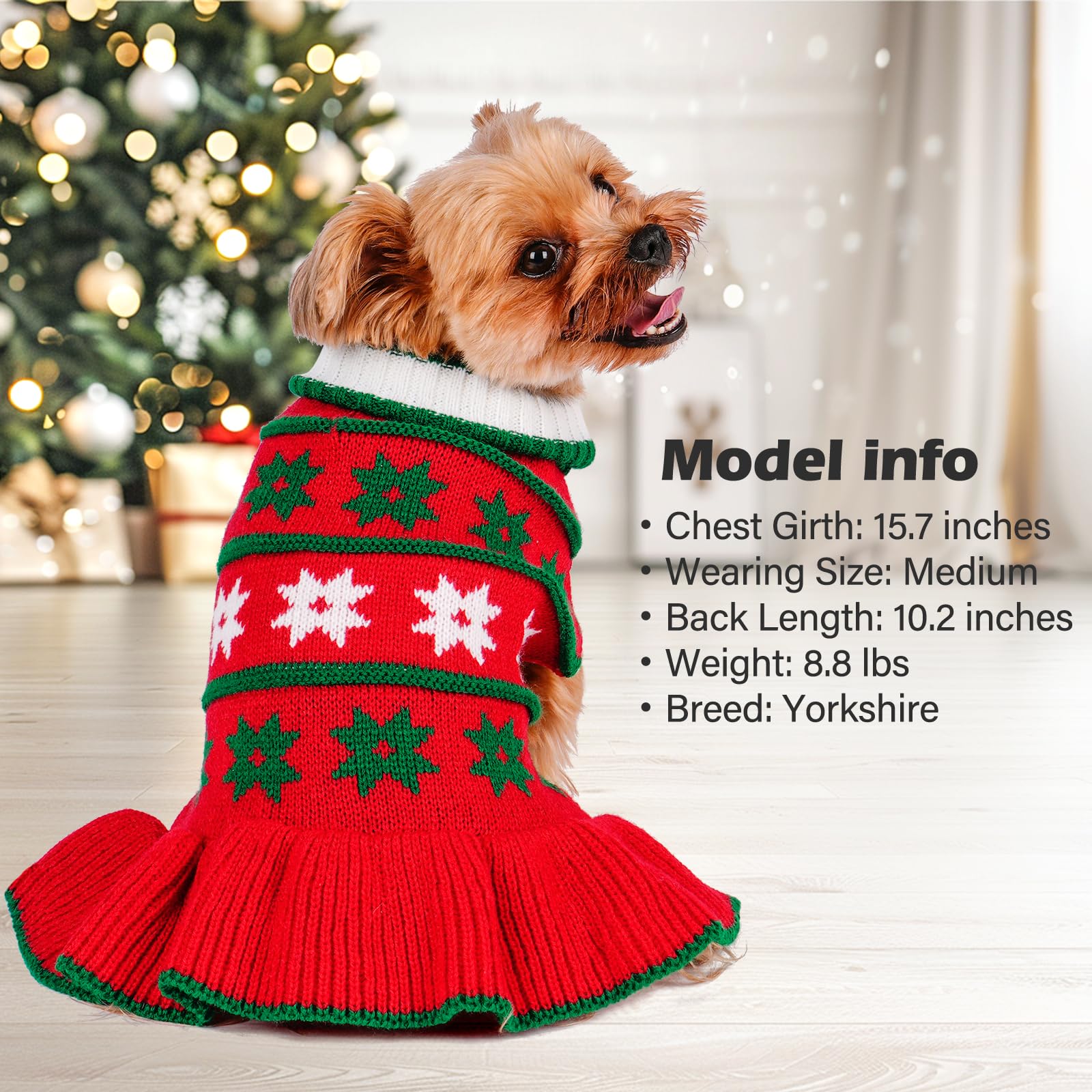 KYEESE sesión de fotos con suéter navideño canino