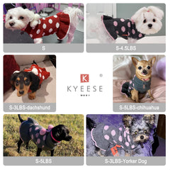 KYEESE sudadera para perra, lunares rojos, look moderno para eventos.