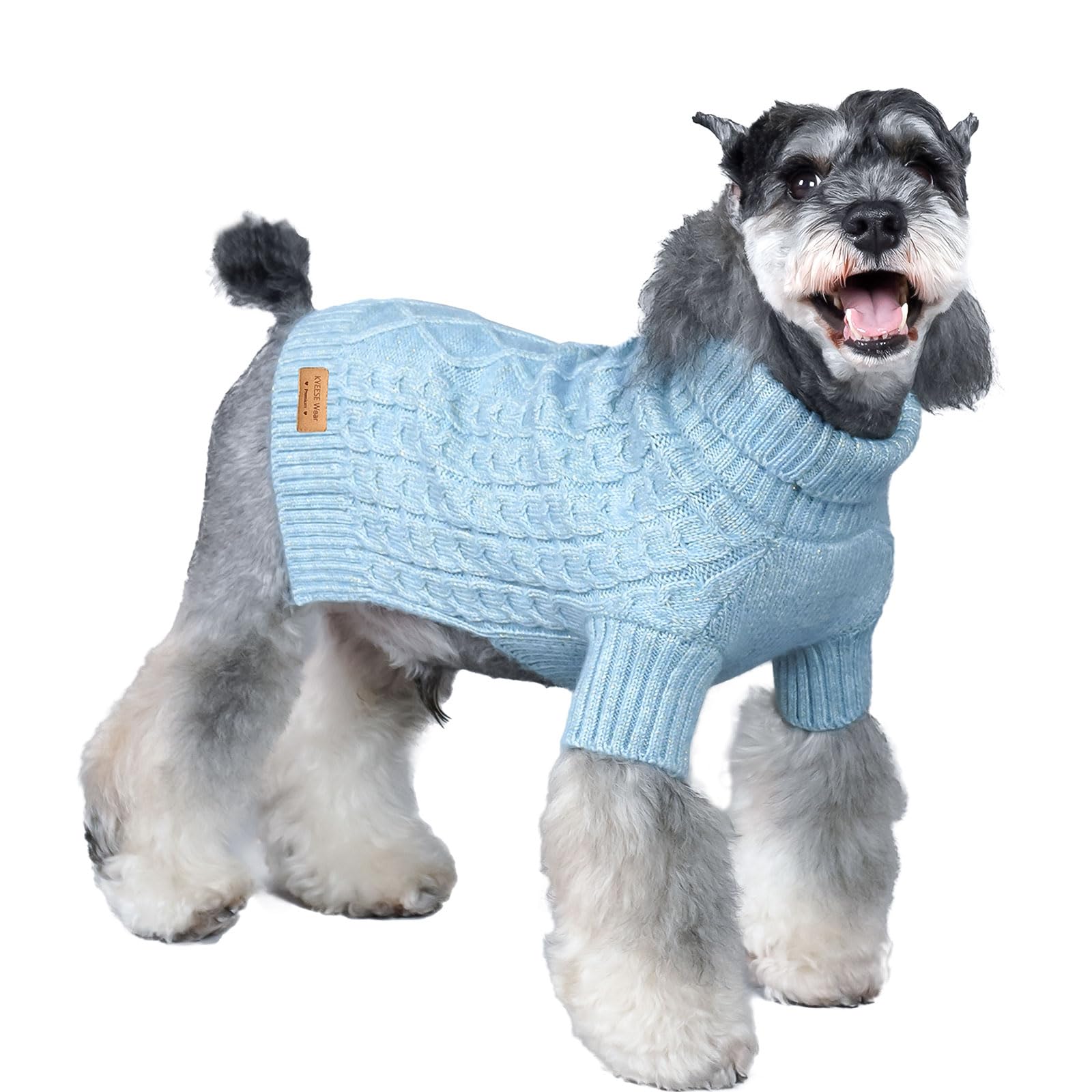 SUDADERA KYEESE para perro con cable azul, calidez suave para paseos.