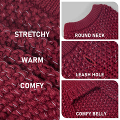 kyeeese sudadera perro lateral rojo oscuro, detalle de tejido y cobertura