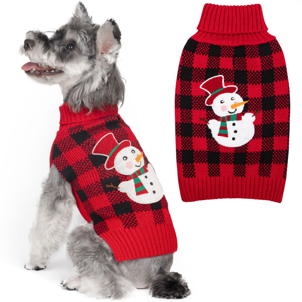KYEESE sudadera para perro con muñeco de nieve en espalda, ideal para fiestas.