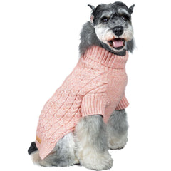 Sudadera KYEESE para perro pequeño con trenza rosada, abrigada y elegante.