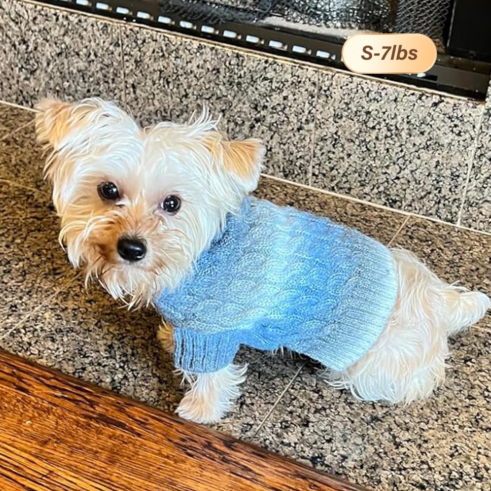 KYEESE diseño clásico de abrigo para perro pequeño, azul y funcional.