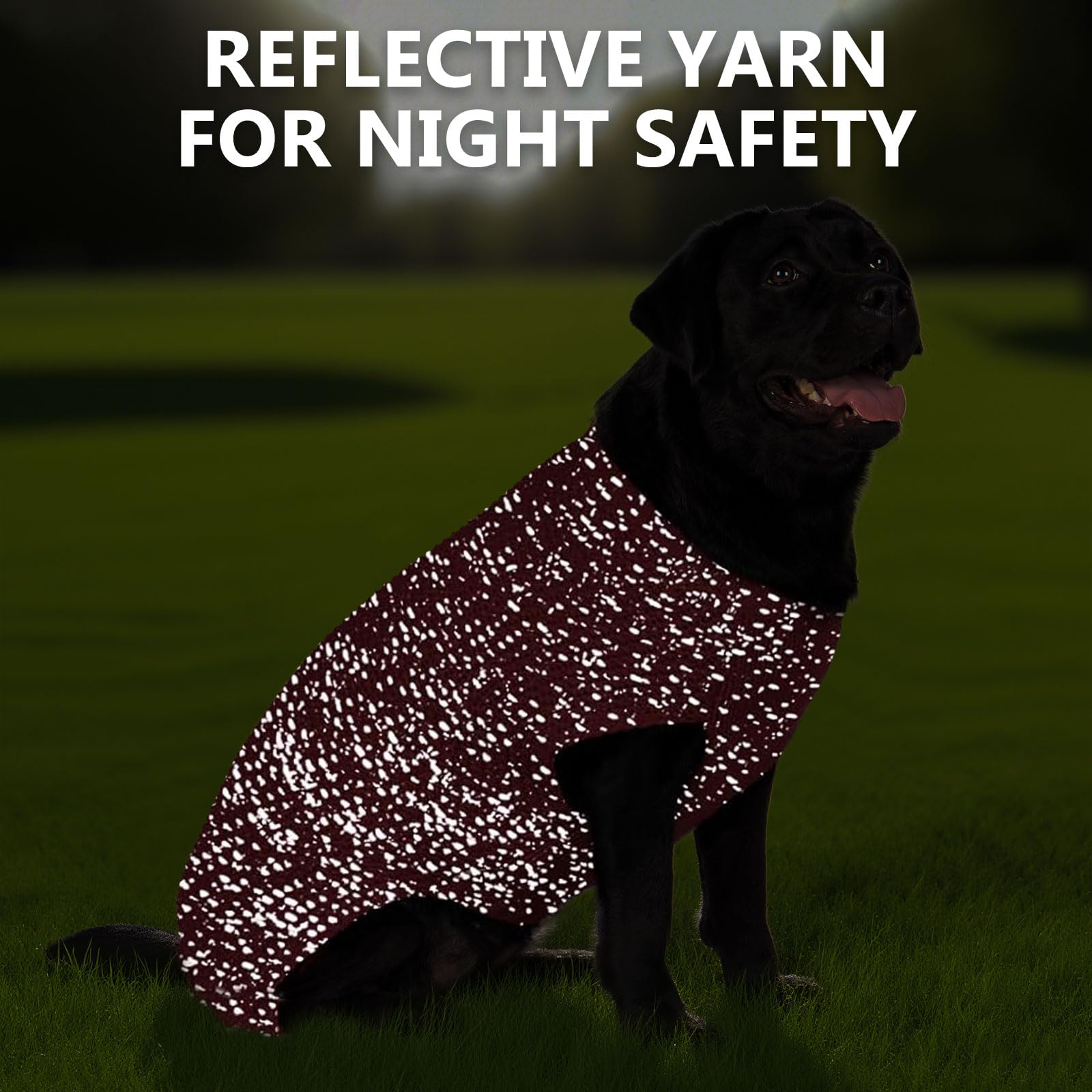 kyeeese sudadera perro reflectante rojo oscuro, mejor visibilidad nocturna