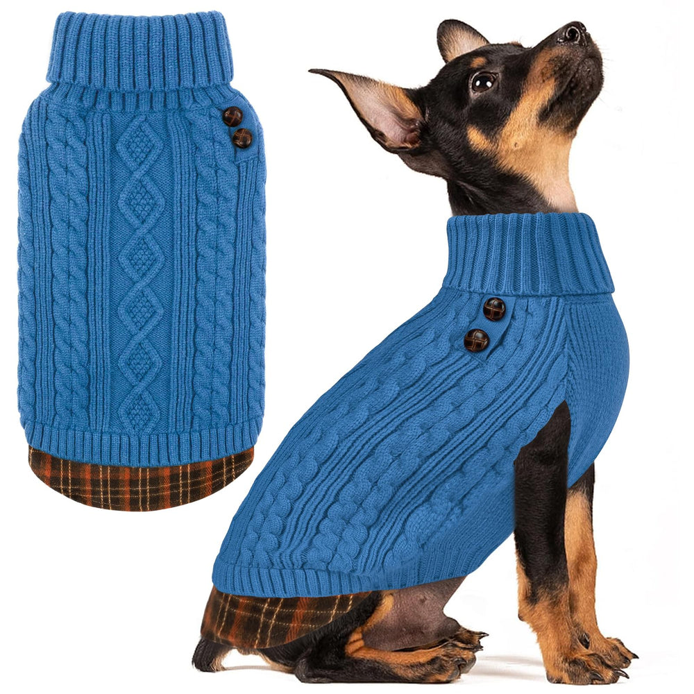 KYEESE sudadera perro cuello alto, cálida para días fríos.