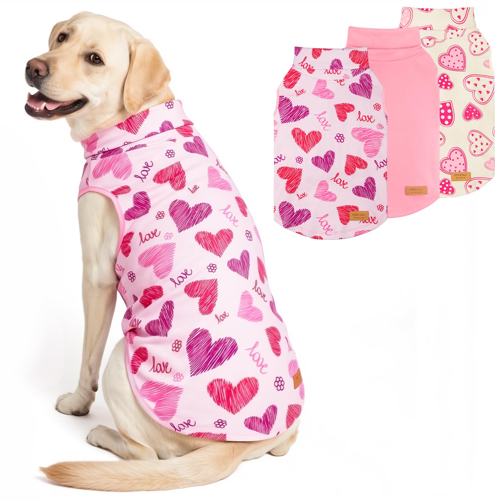 KYEESE suéter San Valentín para perro en pack, listo para paseos festivos.