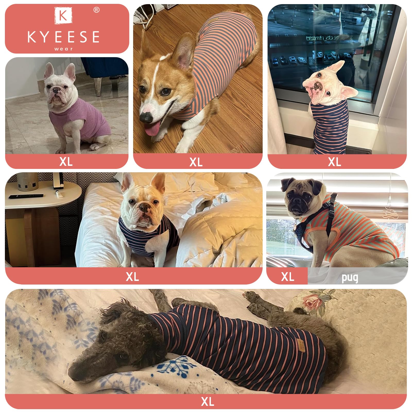 KYEESE sueter para perros sin mangas y libre movimiento