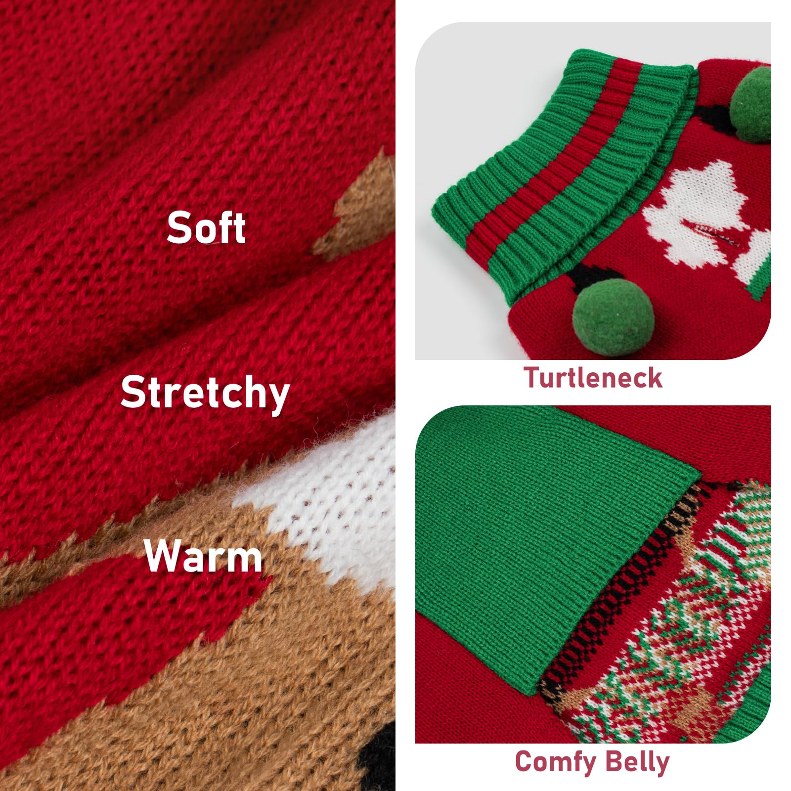 Textura gruesa de la sudadera KYEESE mantiene al perro caliente en días fríos.