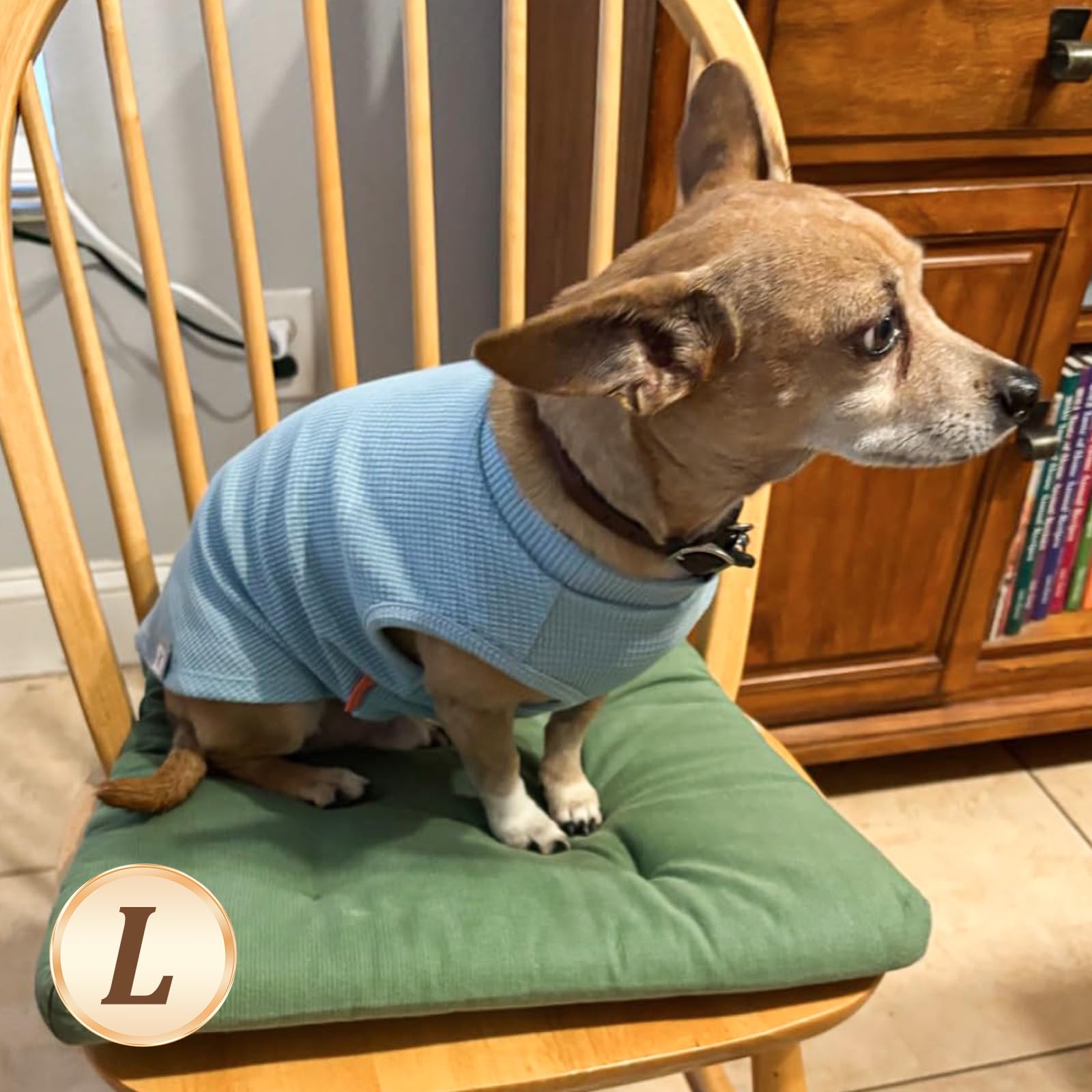 KYEESE camiseta duradera waffle azul gris frente