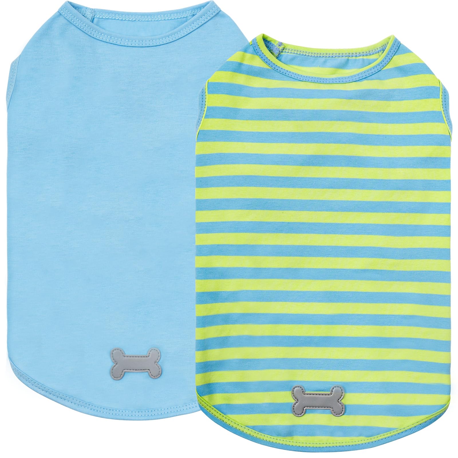 KYEESE camisetas perro dos-pack frente: tela suave para paseos cómodos
