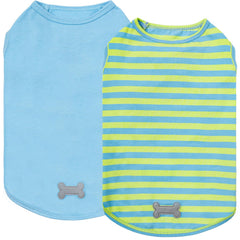 KYEESE camisetas perro dos-pack frente: tela suave para paseos cómodos
