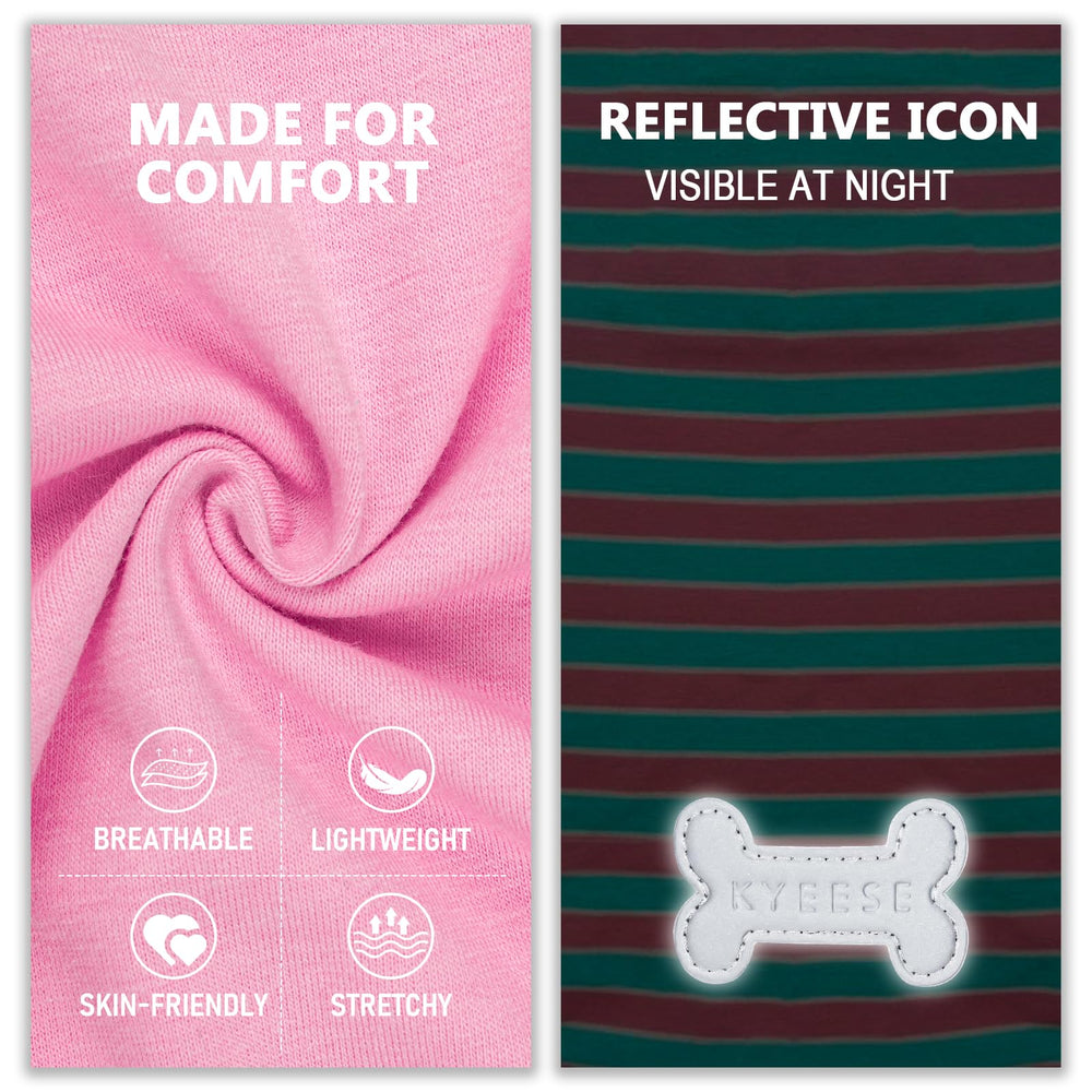 KYEESE camiseta para perro logo hueso reflectivo: aumenta visibilidad en poca luz.