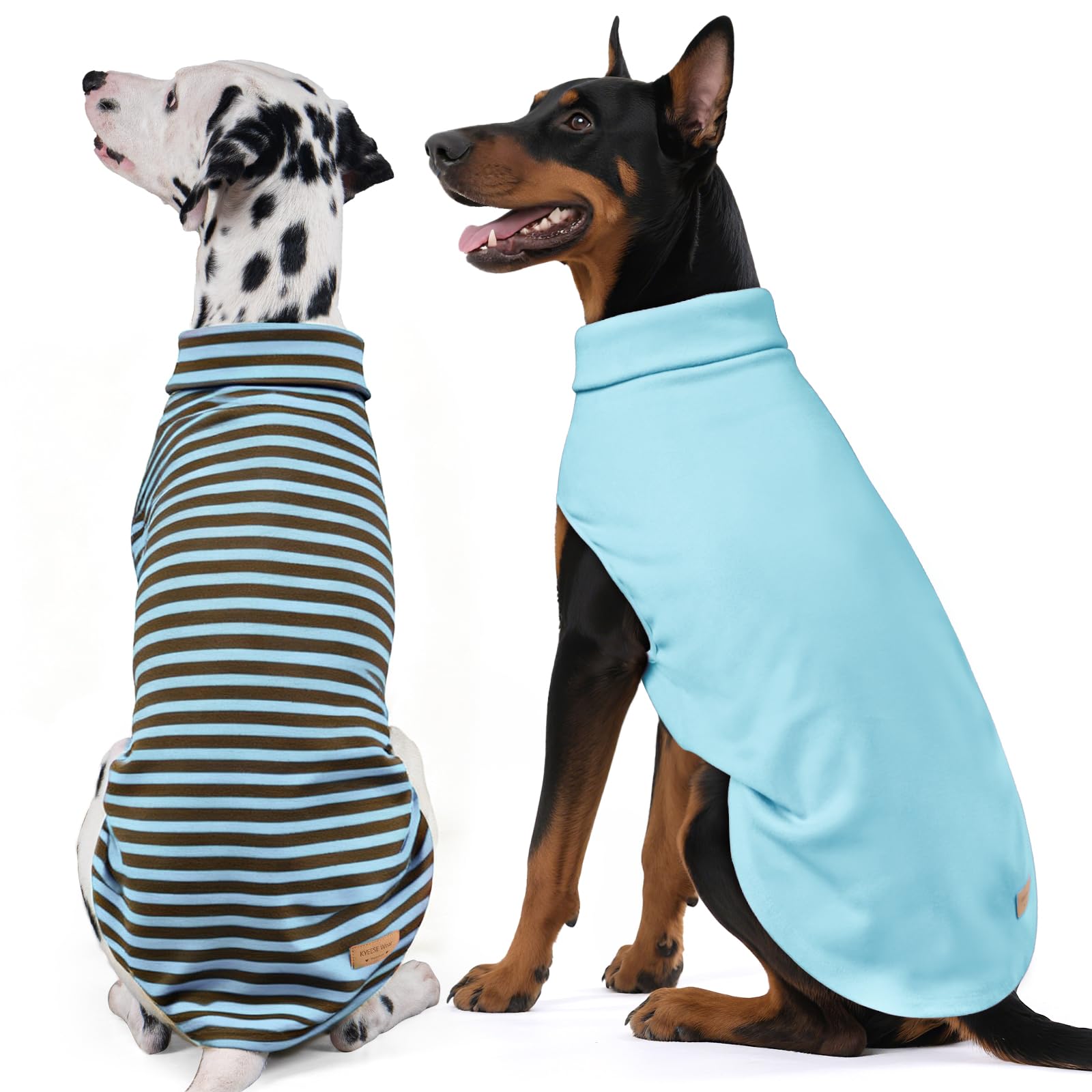 KYEESE dos piezas sudadera para perro sin mangas en azul, calor sin restringir movimiento