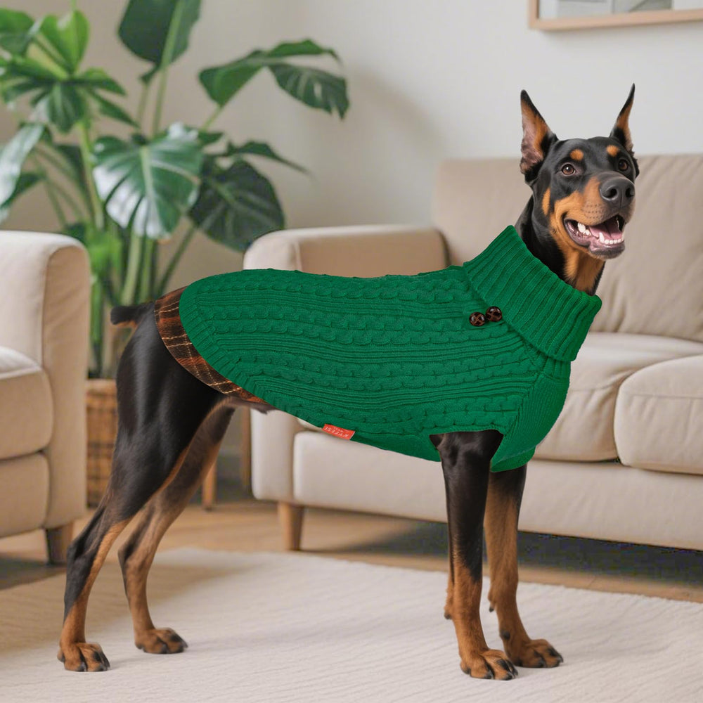KYEESE suéter para perros grandes con elasticidad que facilita el movimiento.