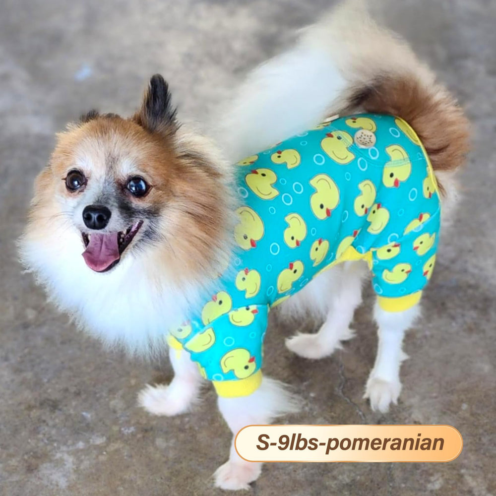KYEESE detalle del estampado de patos amarillos para perros