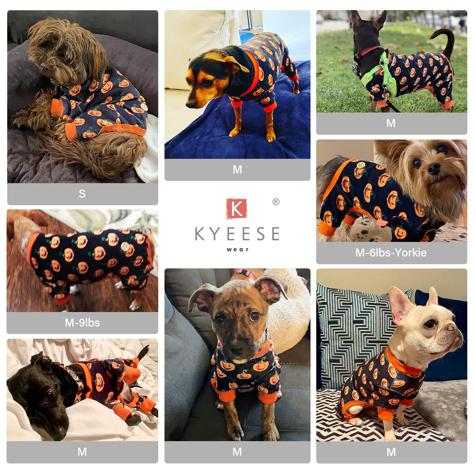 KYEESE pijama para perro, fácil de poner y quitar.