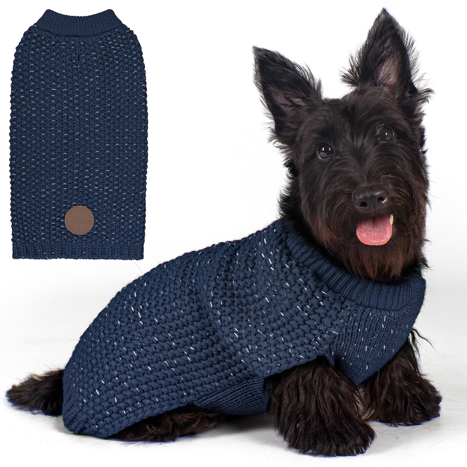 KYEESE sudadera para perro con hueco de correa y reflectividad para paseos nocturnos