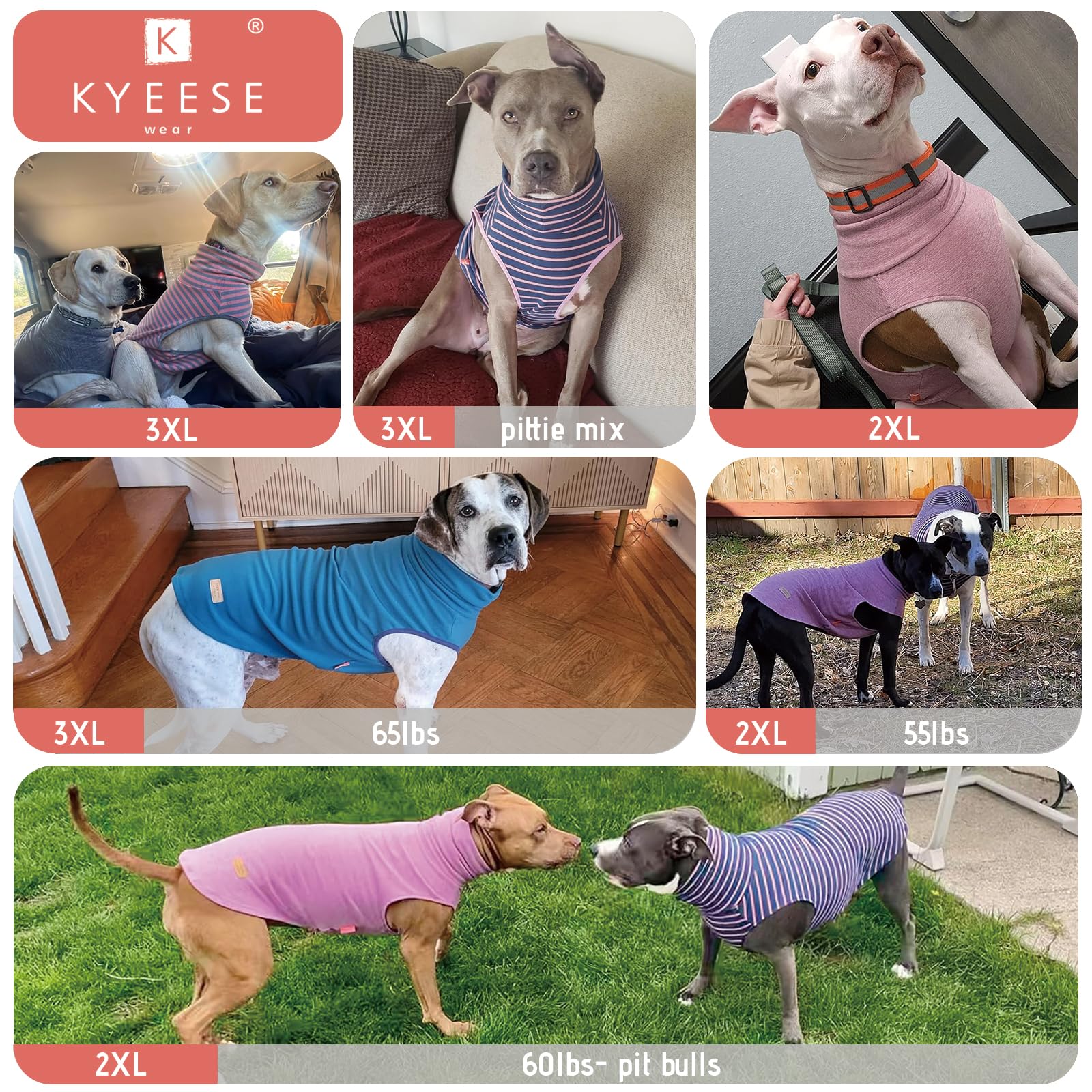 KYEESE sudadera para perro, ajuste extensible, facilita ponerse y quitarse