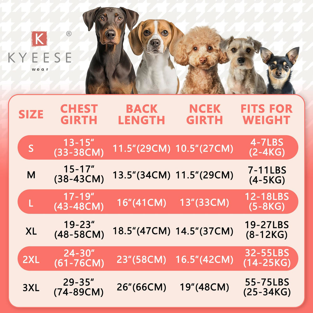 KYEESE sudadera para perro, espalda, aporta calidez ligera para interiores