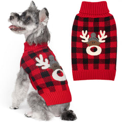 KYEESE sudadera navideña para perro con reno, cálida y cómoda para paseos.
