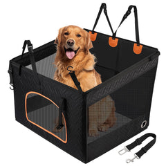 KYG asiento coche perro grande con cojin impermeable, ideal para viajes limpios.