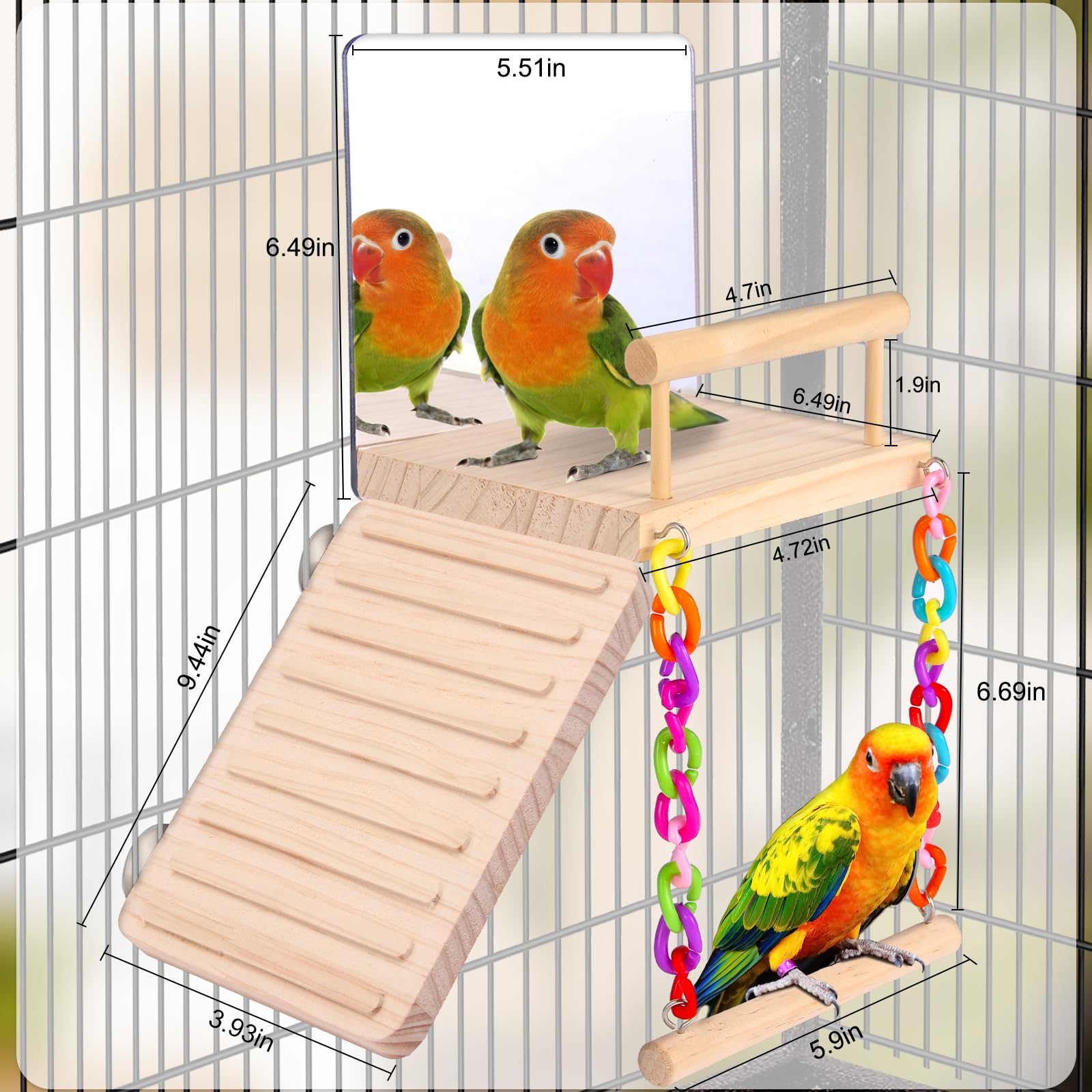 Kyouki plataforma de pino natural, superficie suave para las patas y juego activo.