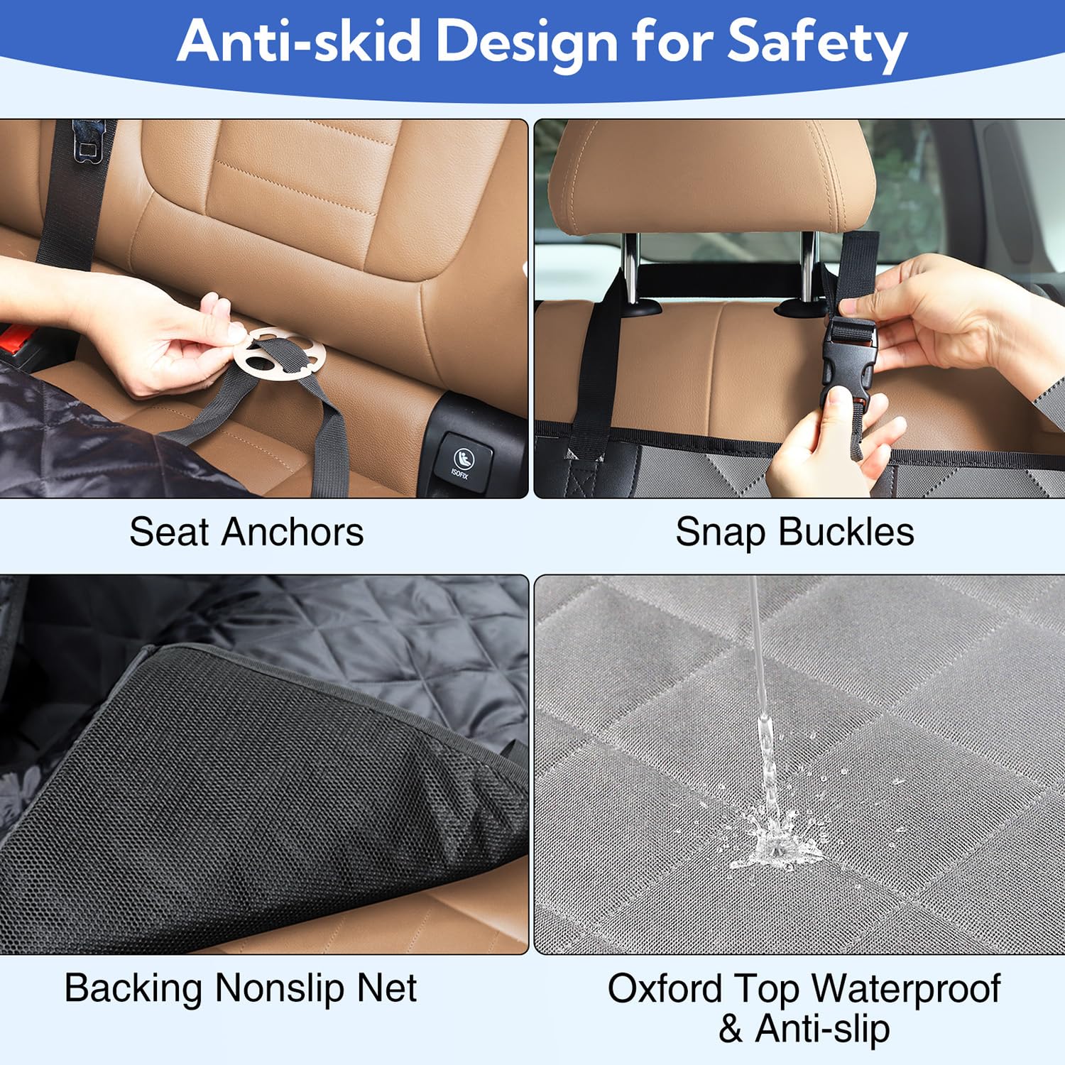 Kytely base antideslizante de PVC mantiene el protector estable durante la conducción.