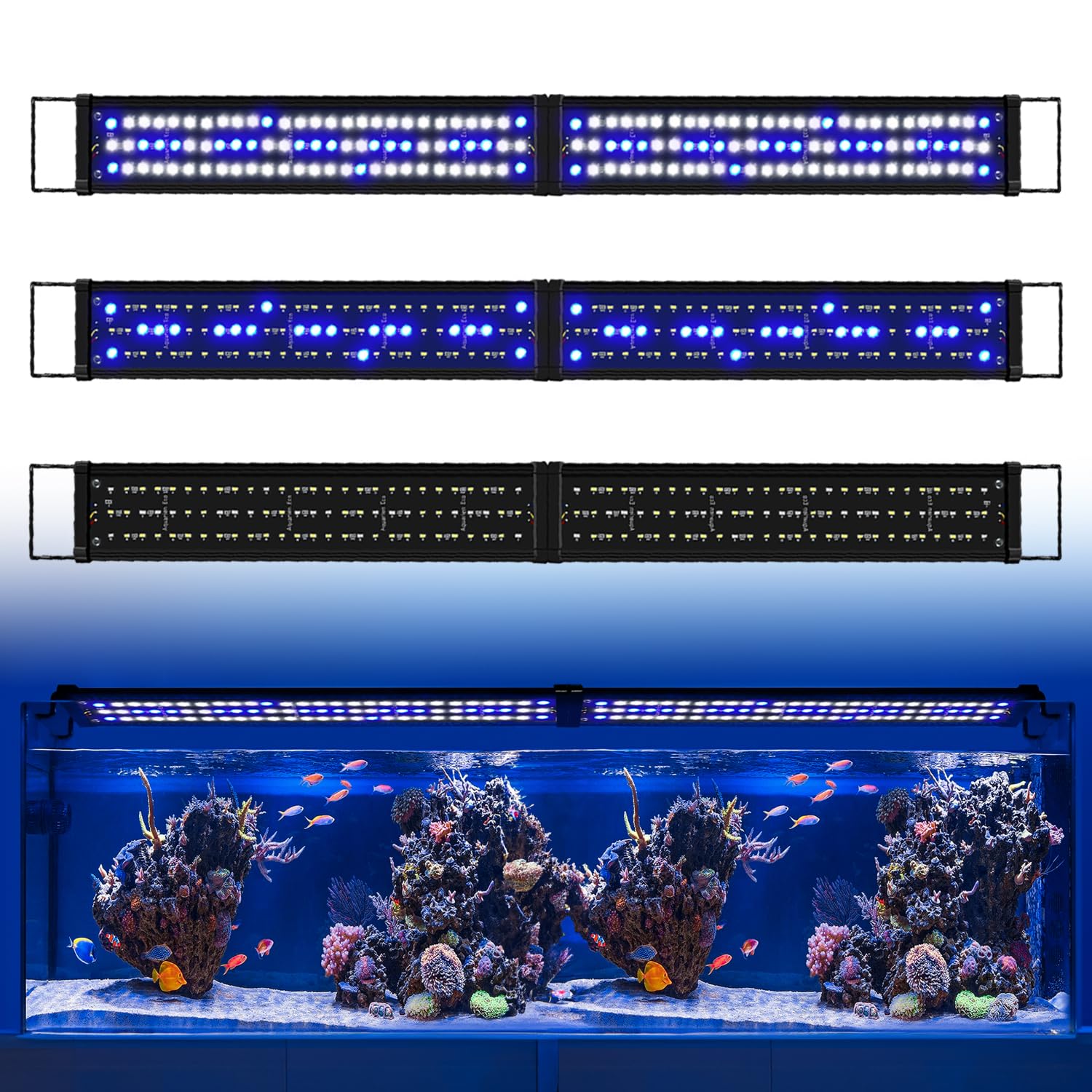 Luz de acuario KZKR con control remoto para un ambiente natural.