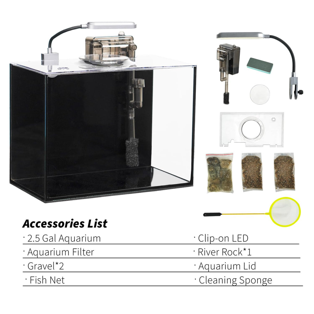 KZS acuario betta escritorio, tanque compacto para observación diaria.