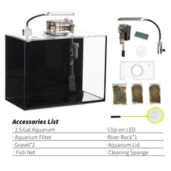 KZS acuario betta escritorio, tanque compacto para observación diaria.