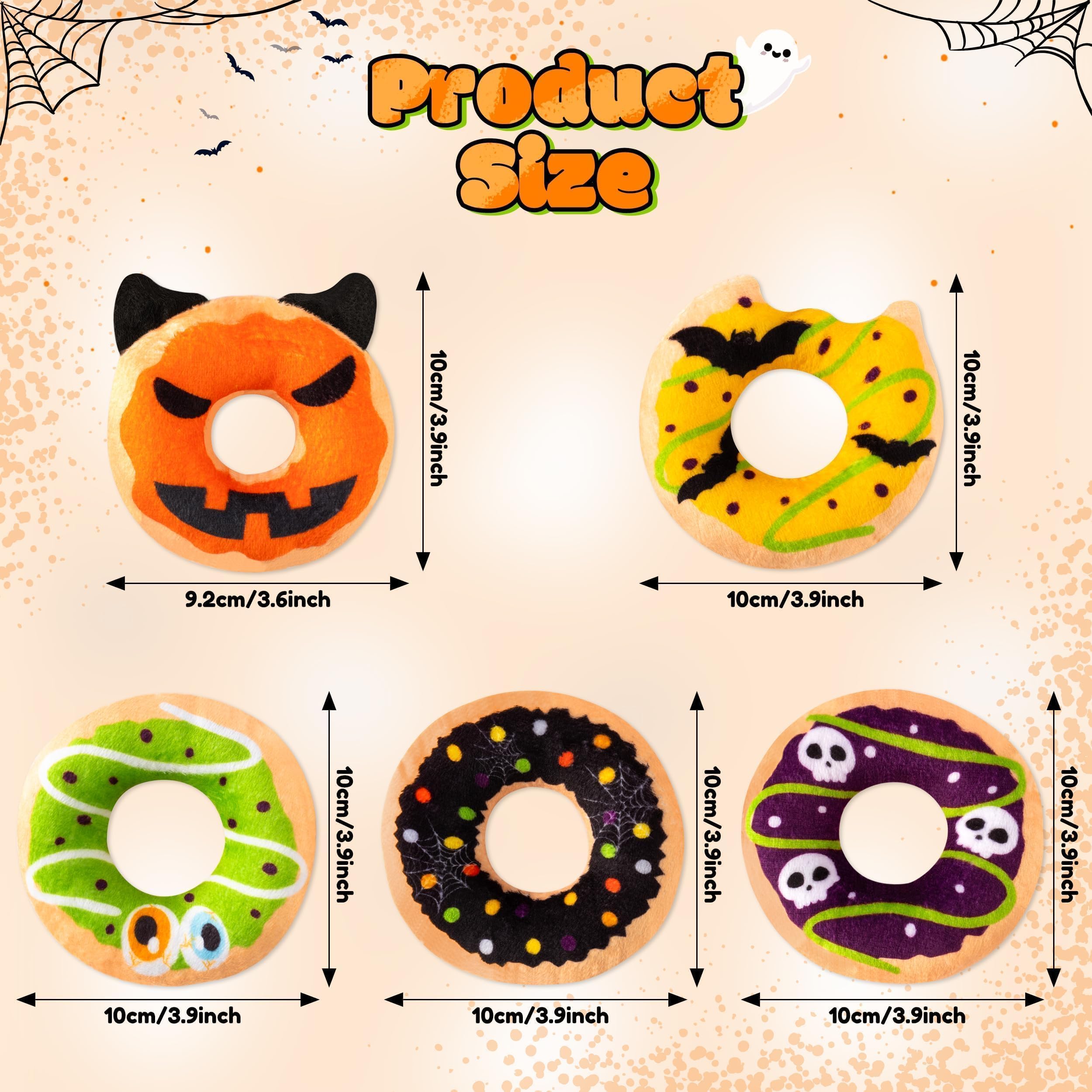 Juguete L1rabe rosquilla temática calabaza para curiosidad y diversión segura.