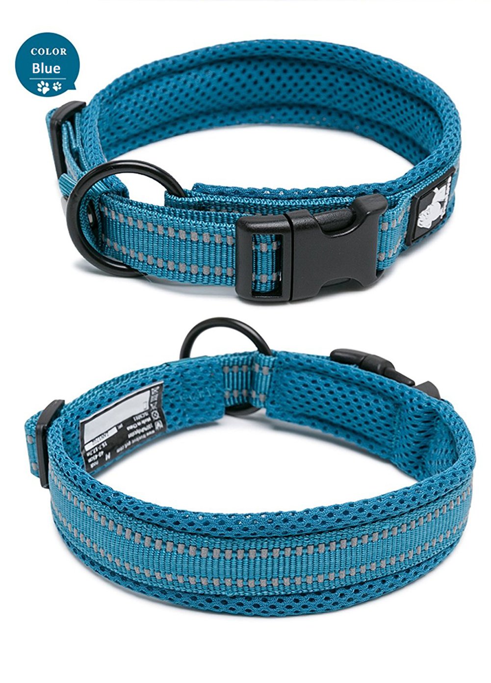 Collar con revestimiento de malla suave de La La Pet para comodidad diaria.