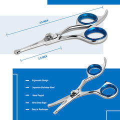 Tijeras Laazar con punta redonda para seguridad alrededor de ojos.